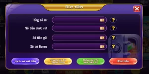 Cược thủ truy cập mục rút tiền trên giao diện trang chủ cổng game