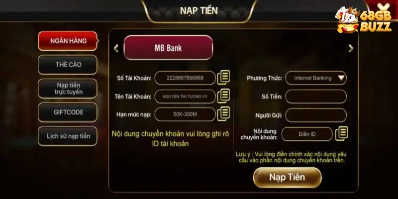 68 game bài hỗ trợ nạp tiền từ a đến z cho người chơi